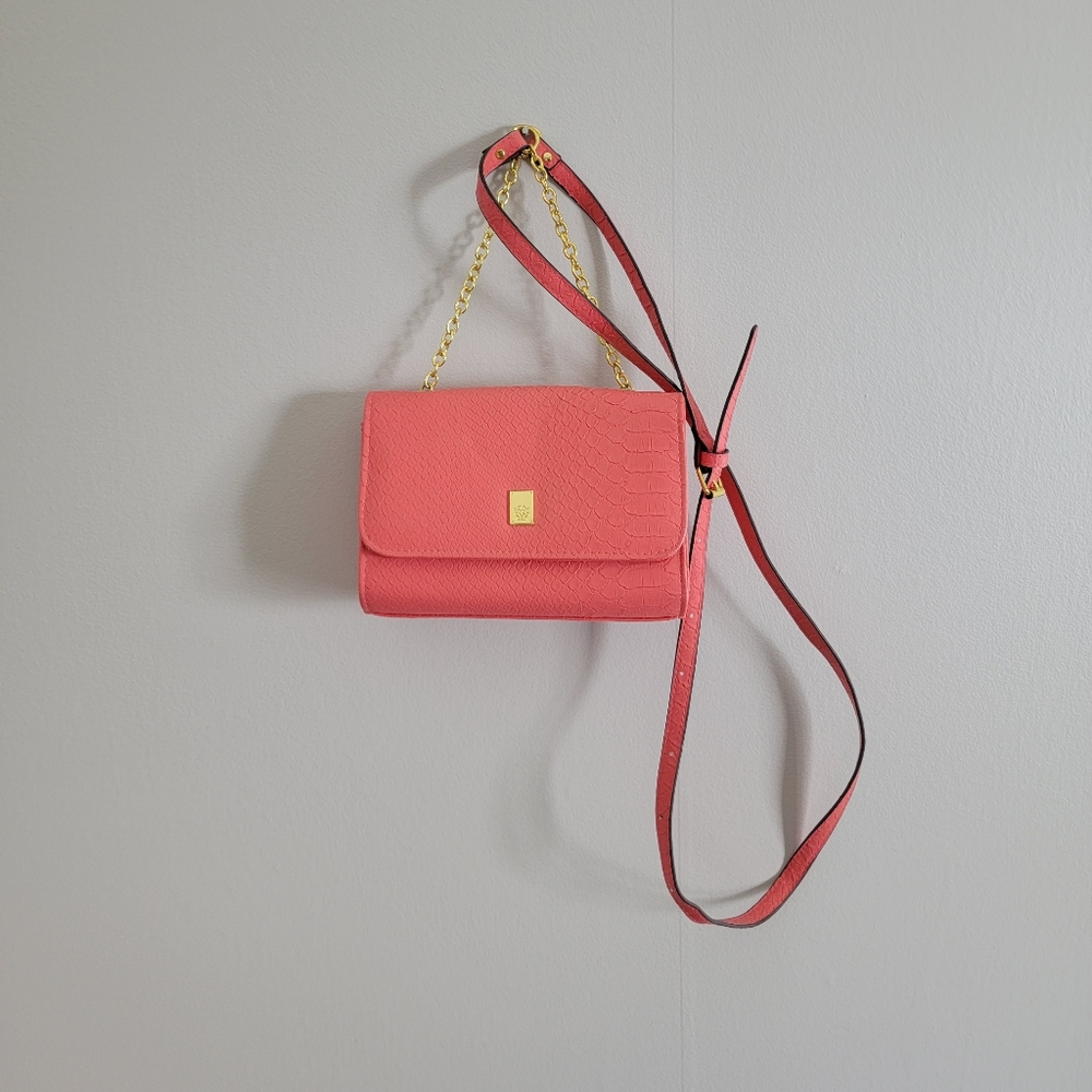 Jessica Simpson faux reptile skin crossbody